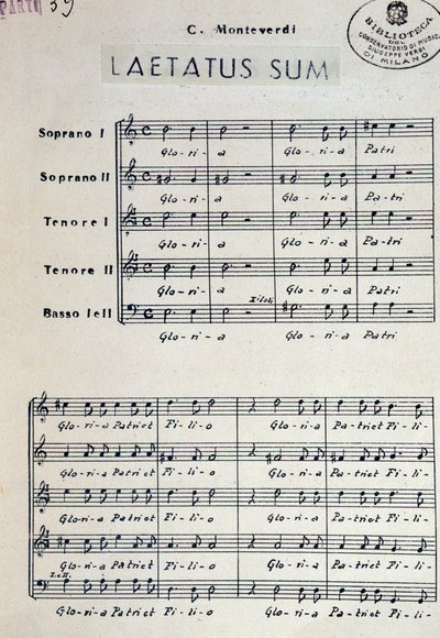 Partitura de Dixit dominus de Monteverdi de Claudio Monteverdi