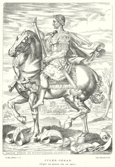 Julio César, soldado y político romano de Claudius Popelin
