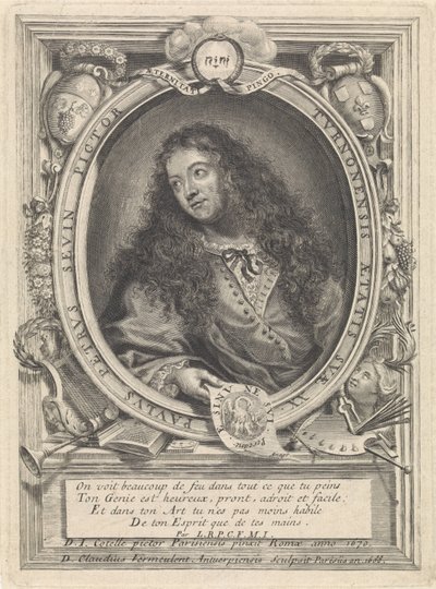 Retrato del pintor Petrus Paulus Sevin de Tours de Claudius Vermeulen