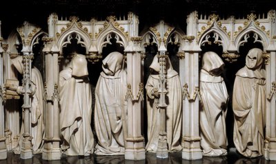 Los penitentes de la tumba de Felipe el Audaz (1342-1404) Escultura de Claus Sluter (1350-1406) de Claus Sluter