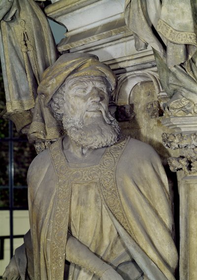 El Pozo de Moisés, detalle de Daniel del pedestal hexagonal de Claus and Malouel, Jean Sluter