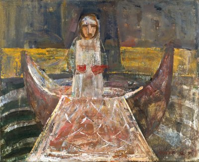 El pescador, finales del siglo XIX-principios del XX (óleo sobre lienzo) de Clayton S. Price