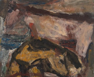 Dos vacas, siglo XX (óleo sobre lienzo) de Clayton S. Price