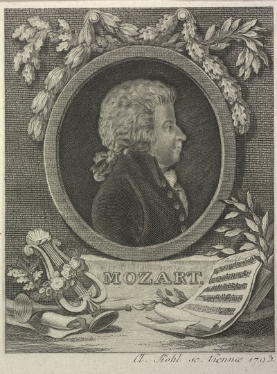 Wolfgang Amadeus Mozart, 1793 de Clemens Kohl