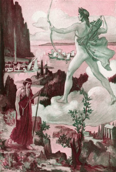 Ilustración de la Ilíada de Homero de Clement Goutier