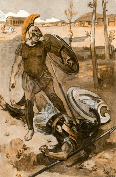 Ilustración para la Ilíada de Homero de Clement Goutier