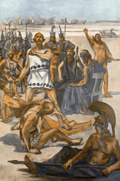 Ilustración para la Ilíada de Homero de Clement Goutier