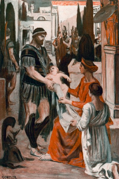 Ilustración para la Ilíada de Homero de Clement Goutier