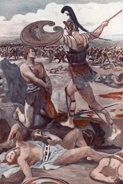 Ilustración para la Ilíada de Homero de Clement Goutier