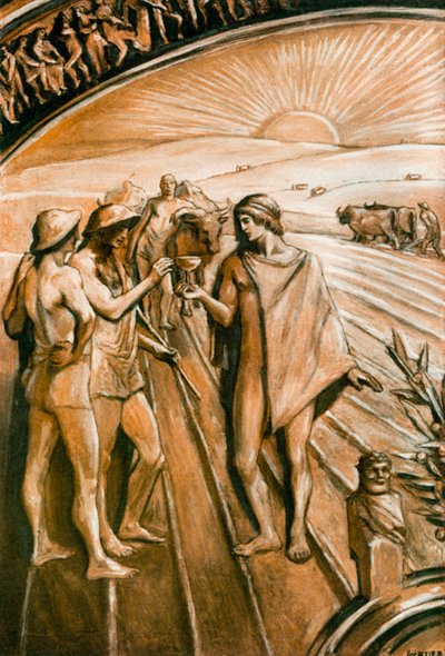 Ilustración para la Ilíada de Homero de Clement Goutier