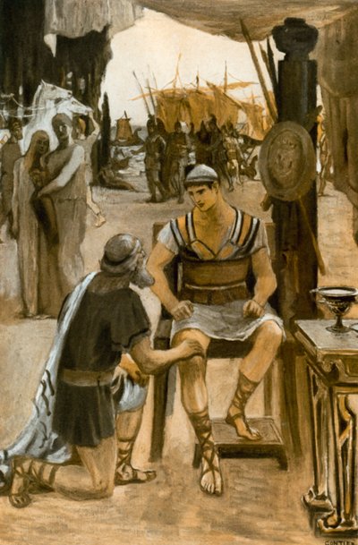 Ilustración para la Ilíada de Homero de Clement Goutier