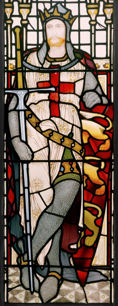 Ricardo I (detalle de una ventana en el Gran Salón) de Clement James Heaton