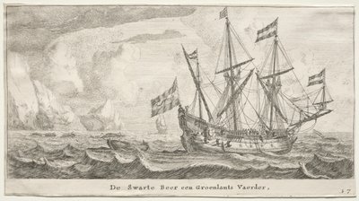 Varios Barcos y Vistas de Ámsterdam (Verscheffde Schepen en Gesichten van Amstelredam), Parte II: El Oso Negro, un Ballenero de Groenlandia de Clement de Jonghe