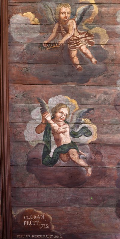 Locquirec (Finistère) / Iglesia Saint-Jacques, revestimiento pintado de la bóveda (foto) de Cleran