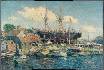 Un barco ballenero en el ferrocarril marítimo de Fairhaven de Clifford Warren Ashley