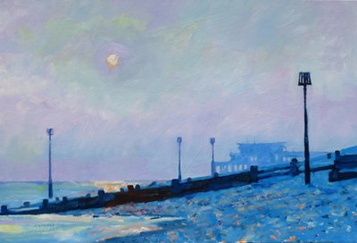 Sol de invierno, playa de Deal, 2017 de Clive Metcalfe