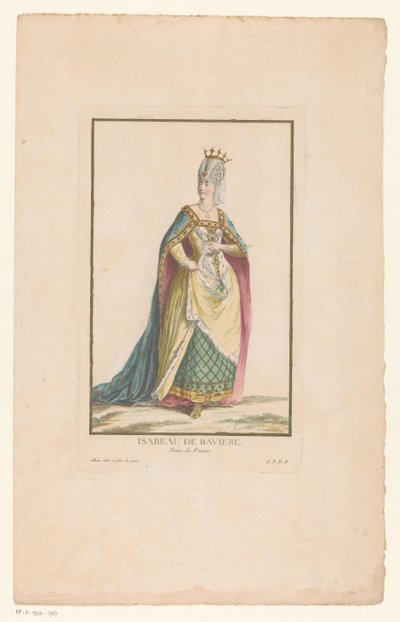Retrato de Isabel de Baviera, reina de Francia Isabeau de Baviere Reine de France (título sobre objeto) de Clément Pierre Marillier