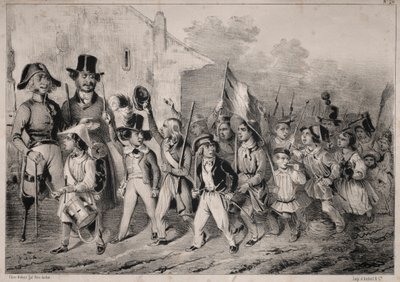 Actualidades: ¡Bueno! ¡Los niños también quieren! ¡cuando se habla de guerra!..., 1840 de Clémente Pruche