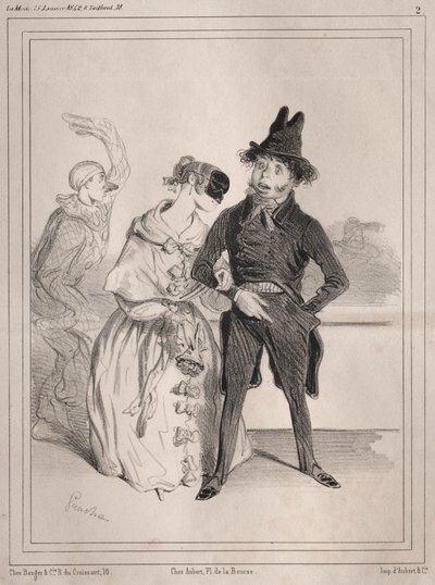 Pochades de carnaval: ¡Es singular! ella me dice que soy Philibert Désormeaux, ¡y que paso por un imbécil! ¿dónde diablos lo supo? de Clémente Pruche