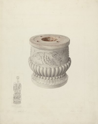 Urna de piedra tallada de Clyde L. Cheney