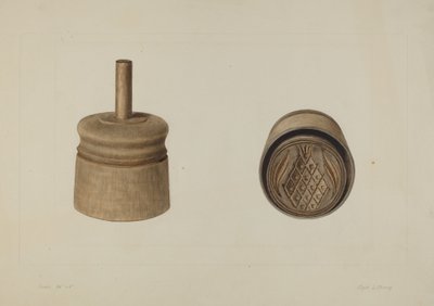 Molde de mantequilla alemán de Pensilvania de Clyde L. Cheney