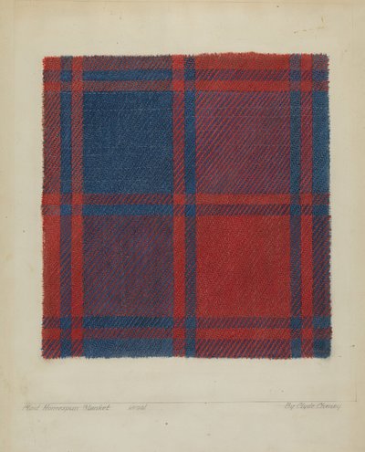 Cubierta de lana a cuadros de Clyde L. Cheney