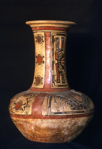 Jarra de cuello alto, fase temprana de Coclé, 700-800 d.C. de Cocle Culture