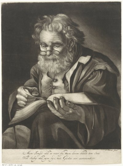 Lectura del anciano de Coenraad Farret