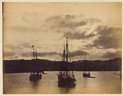 Escena nocturna en el puerto de Col. Henry Stuart Wortley