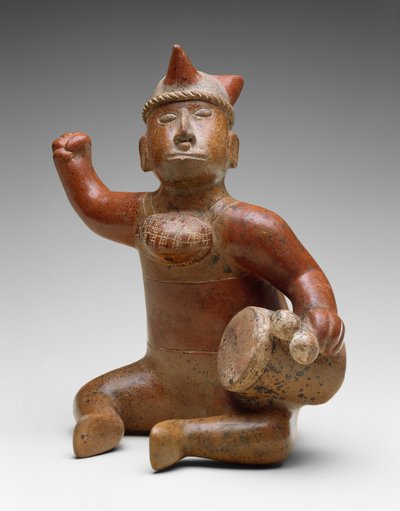Músico sentado, México, 100 a.C.-300 d.C. de Colima Culture