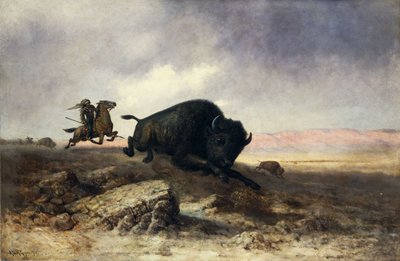 Caza de búfalos de Colin Campbell Cooper