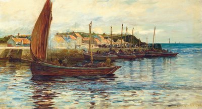 Embarcaciones en el puerto de Oban, 1892 de Colin Hunter