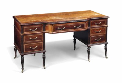 Escritorio victoriano tardío con montura de ormolu, finales del siglo XIX de Collinson and Lock