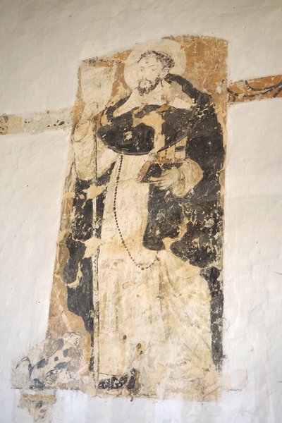 Mural Santo Domingo de Guzmán, siglo XVIII, Convento del Santo Ecce Horio, Barichara, Colombia (fresco) de Colombian School