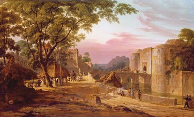 La procesión hacia el fuerte de Bharatpur (óleo sobre lienzo) de Colonel Robert Smith