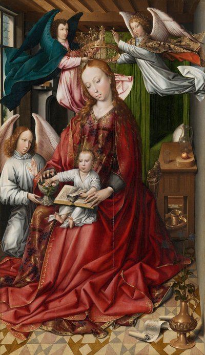 La Virgen y el Niño coronados por ángeles de Colyn de Coter