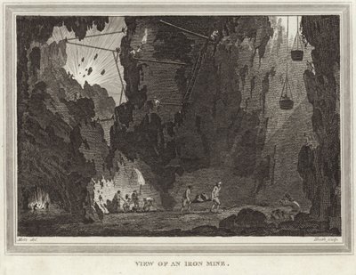 Vista de una mina de hierro de Conrad Martin Metz