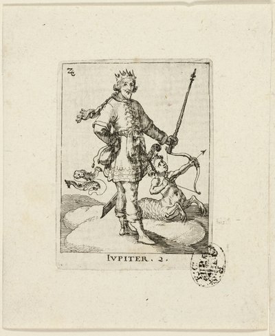 Júpiter, lámina dos de Der VII Planeten de Conrad Meyer