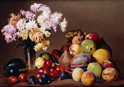 Naturaleza Muerta con Frutas y Flores, 1908 de Conrad Wise Chapman