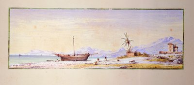 Playa de Bordighera, de Consalvo Carelli (1818-1900), Italia de Consalvo Carelli
