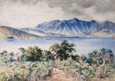 Bahía de Naiviri, Nananu, Fiyi 1876 (acuarela) de Constance Frederica Gordon Cumming