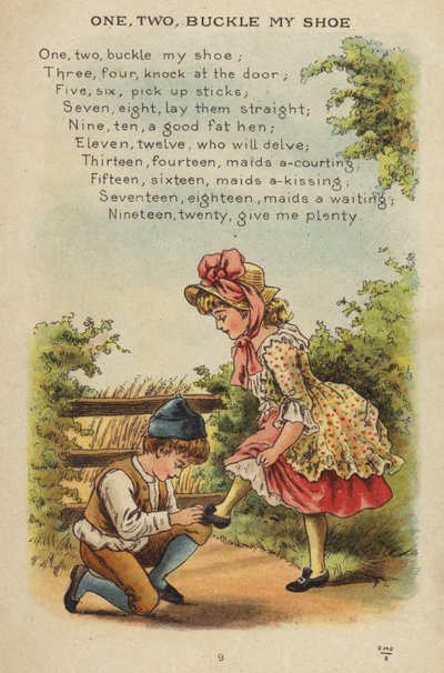 Rima infantil: Uno, Dos, Abrocha Mi Zapato de Constance Haslewood