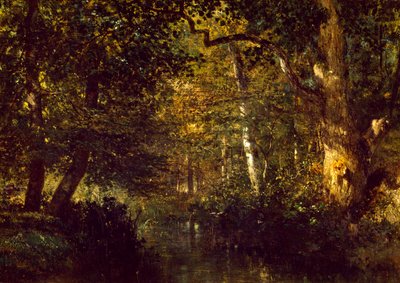 Arroyo en el bosque, por Constant Troyon (1810-1865) de Constant Emile Troyon