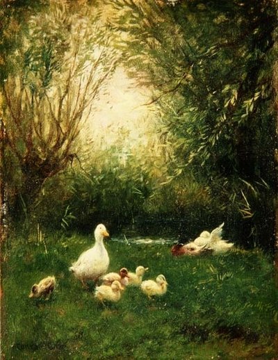 Otra tarde de domingo junto al río (óleo sobre lienzo) de Constant Artz