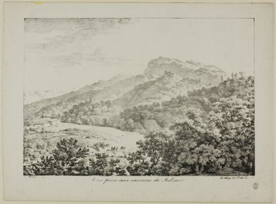 Vista tomada en la región de Subiaco, de Views of Italy de Constant Bourgeois