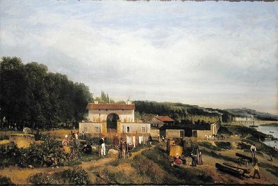 Entrada al pueblo de Sèvres de Constant Emile Troyon