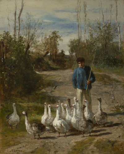 El Pastor de Gansos, c.1850-55 de Constant Emile Troyon