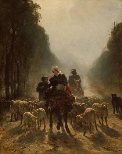 El Camino al Mercado, 1858-59 de Constant Emile Troyon