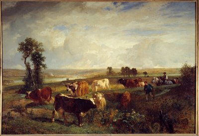 Vista tomada desde las alturas de Suresnes (Hauts de Seine) de Constant Emile Troyon