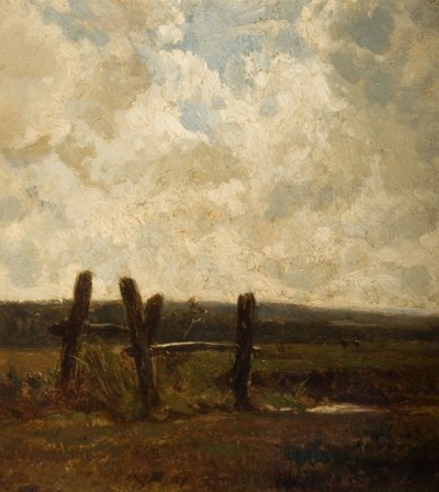 Paisaje con un primer plano de pradera, 1830-1865 de Constant Troyon
